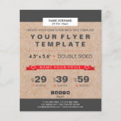 Modern Kraft Stripe Accent 4,5-inch x5.6-inch broc Flyer (Voorkant)