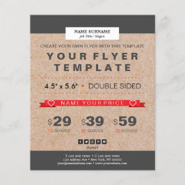 Modern Kraft Stripe Accent 4,5-inch x5.6-inch broc Flyer