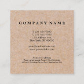 Modern Kraft Stripe Accent Square Promo Discount Vierkante Visitekaartje (Achterkant)