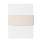 Modern Kraft Style Linen Monogram Uitnodigingen Wikkel (Achterkant Voorbeeld)