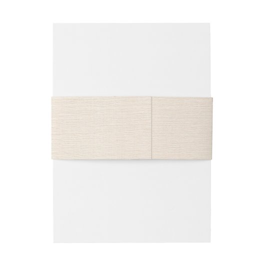 Modern Kraft Style Linen Monogram Uitnodigingen Wikkel (Achterkant Voorbeeld)