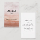 Modern Kraft Tan Waterverf Gradient Visitekaartje (Voorkant / Achterkant)