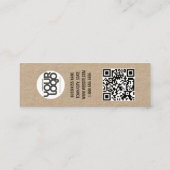 Modern Kraft Thank You for Your Order Busines Mini Visitekaartje (Achterkant)
