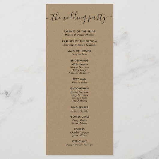 Modern Kraft we trekken uit Programmakaart (Achterkant)