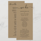 Modern Kraft we trekken uit Programmakaart (Voorkant / Achterkant)