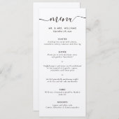 Modern Kraft Wedding Menu (Voorkant / Achterkant)