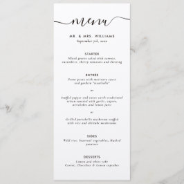 Modern Kraft Wedding Menu