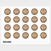 Modern kraftpapier-papier dank u ronde sticker (Vel)