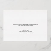 Modern Krans Bedrijfslogo Goud Folie Feestdagenkaart (Achterkant)