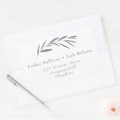 Modern krans retour adreslabel rechthoekige sticker (Envelop)