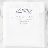 Modern krans retour adreslabel rechthoekige sticker (Tas)