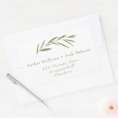 Modern krans retour adreslabel rechthoekige sticker (Envelop)