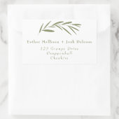 Modern krans retour adreslabel rechthoekige sticker (Tas)