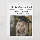 Modern Krant Foto Afstuderen Kaart (Voorkant)