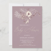 Modern Kreme Floral Baby shower (Voorkant)