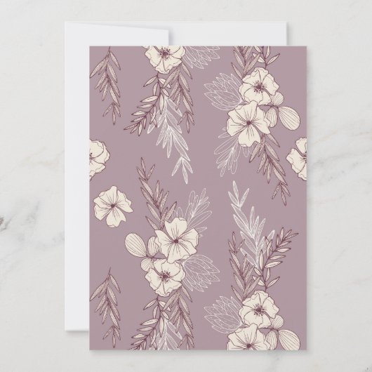 Modern Kreme Floral Baby shower (Achterkant)