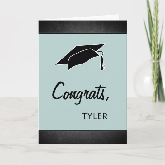 Modern krijtbord Congrats Afstuderen Afstuderen Kaart (Voorkant)