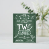 Modern krijtbord Football Budget 2e Verjaardag (Staand voorkant)