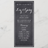 Modern Krijtbord Huwelijksprogramma Programmakaart (Voorkant)