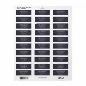 Modern krijtbord vet typografie retouradres etiket (Full Sheet)