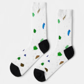 Modern Kristal Terrazzo Patroon Sokken (Links)