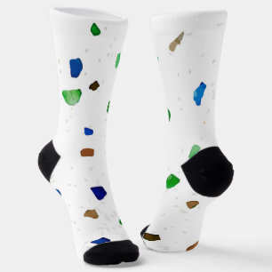 Modern Kristal Terrazzo Patroon Sokken