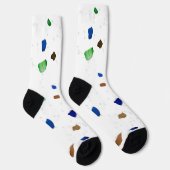 Modern Kristal Terrazzo Patroon Sokken (Rechts)