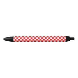 Modern Kroatisch wit checkboard Zwarte Inkt Pen