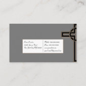 Modern kruis visitekaartje (Achterkant)