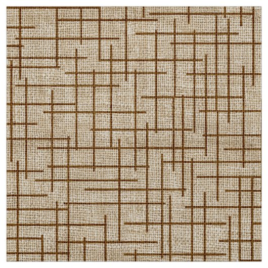 Modern kruisraster jute textuurpatroon stof (Swatch)