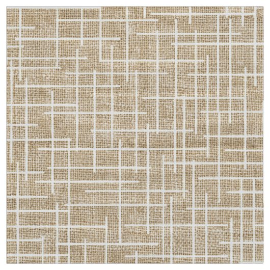 Modern kruisraster jute textuurpatroon stof (Swatch)