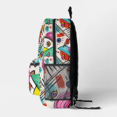 Modern kubisme Abstracte kunst Vrouw gezichten Bedrukte Rugzak (Rechts)