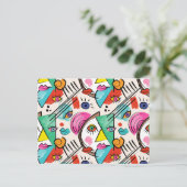 Modern kubisme Abstracte kunst Vrouw gezichten Feestdagenkaart (Staand voorkant)