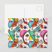 Modern kubisme Abstracte kunst Vrouw gezichten Feestdagenkaart (Voorkant / Achterkant)