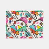 Modern kubisme Abstracte kunst Vrouw gezichten Fleece Deken (Voorkant (Horizontaal))