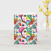 Modern kubisme Abstracte kunst Vrouw gezichten Kaart (Gele Bloem)