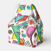 Modern kubisme Abstracte kunst Vrouw gezichten kun Bedankdoosjes (Achterkant)