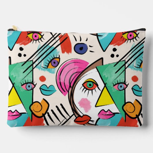 Modern kubisme Abstracte kunst Vrouw gezichten kun Etui (Voorkant)