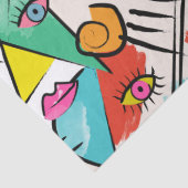 Modern kubisme Abstracte kunst Vrouw gezichten Tissuepapier (Detail)