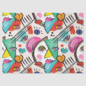 Modern kubisme Abstracte kunst Vrouw gezichten Tissuepapier (Voorkant)