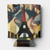 Modern kubisme Eiffeltoren schilderij Blikjeskoeler (Achterkant)