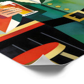 Modern Kubistisch Iers Café Poster (Hoek)