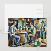 Modern Kubistisch Iers Pub Briefkaart (Voorkant / Achterkant)