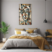 Modern kubistisch portret Abstract Wall Art poster