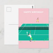Modern Kunst Tennis Wedstrijd Speler Gefeliciteerd Briefkaart (Voorkant / Achterkant)