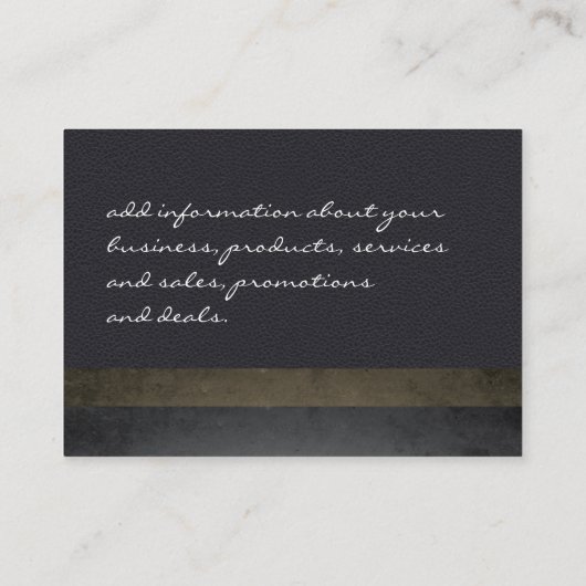 Modern kunstleder met grafische structuur visitekaartje (Achterkant)