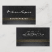 Modern kunstleder met grafische structuur visitekaartje (Voorkant / Achterkant)