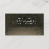 Modern kunstleder met grafische structuur visitekaartje (Achterkant)