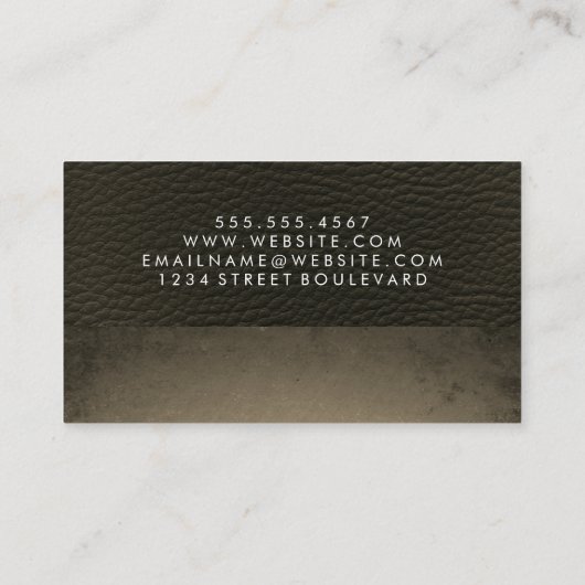 Modern kunstleder met grafische structuur visitekaartje (Achterkant)