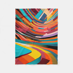 Modern kunstmatig, helder, kleurrijk Abstract patr Fleece Deken
